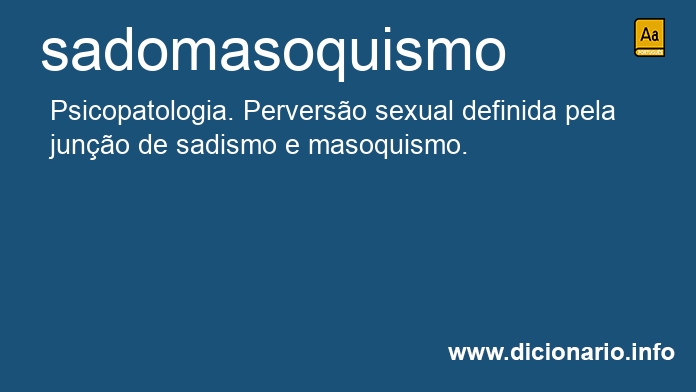 Significado de sadomasoquismo