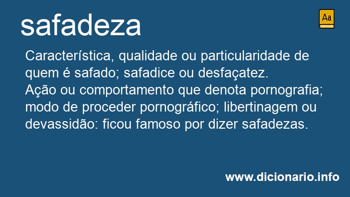 Significado de safadeza