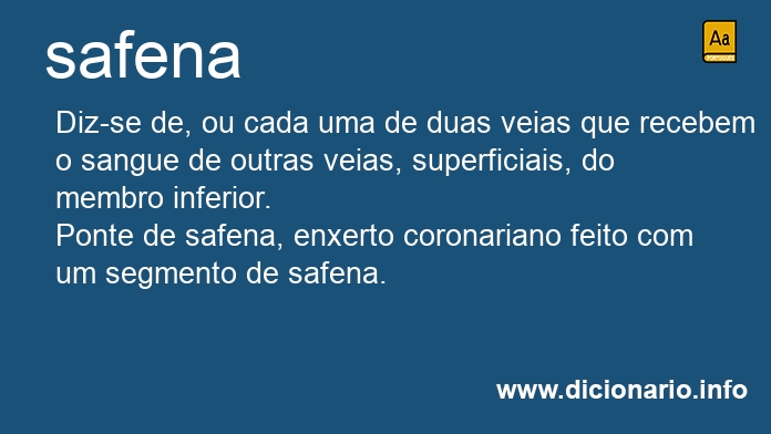 Significado de safena