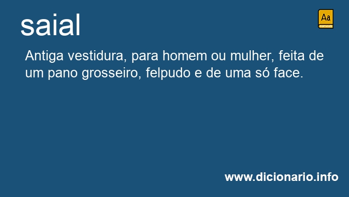 Significado de saial