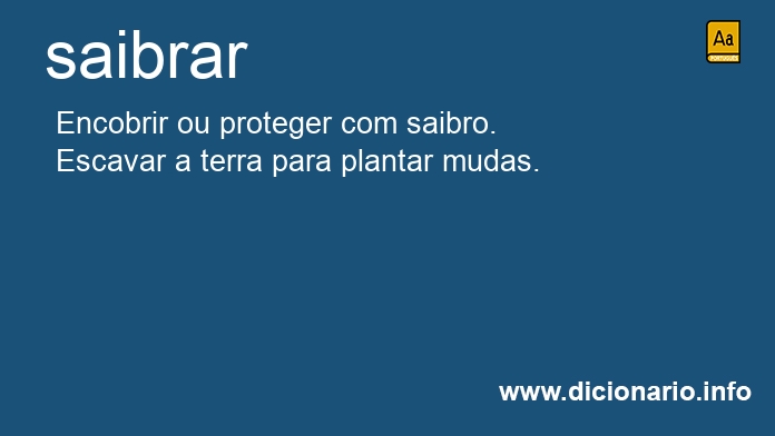 Significado de saibrar