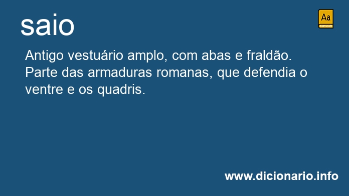 Significado de saios