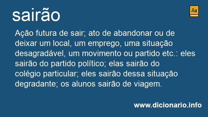 Significado de sairo