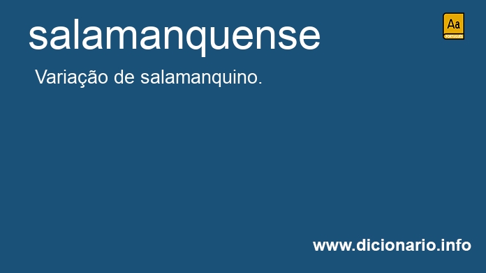 Significado de salamanquense