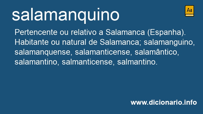 Significado de salamanquino
