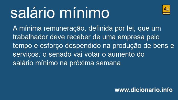 Significado de salrio mnimo