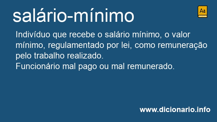 Significado de salrio-mnimo