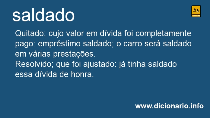 Significado de saldada