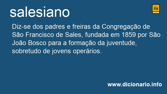 Significado de salesiano