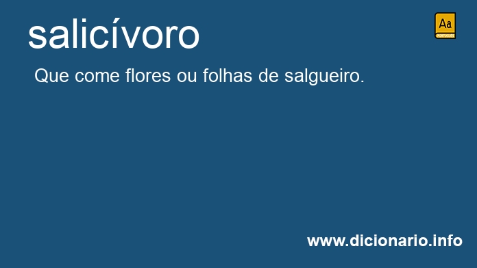 Significado de salicvoro