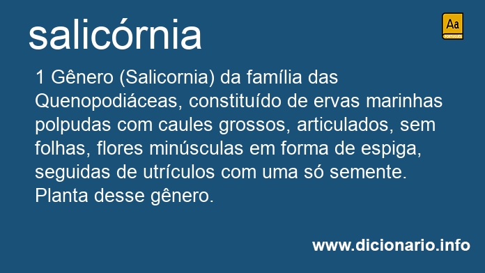 Significado de salicrnia