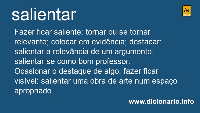 Significado de salientar