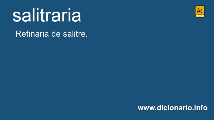 Significado de salitraria
