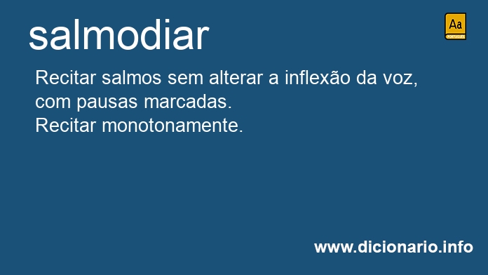 Significado de salmodiar