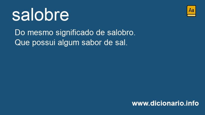 Significado de salobre