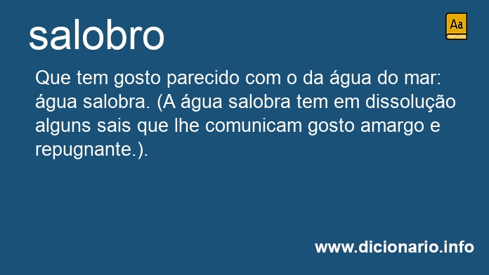 Significado de salobros