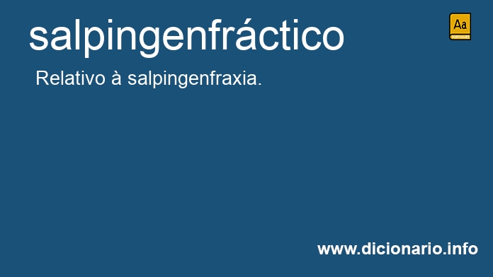 Significado de salpingenfrctico