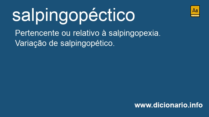 Significado de salpingopctico