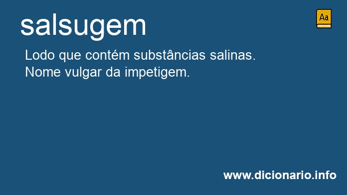 Significado de salsugem