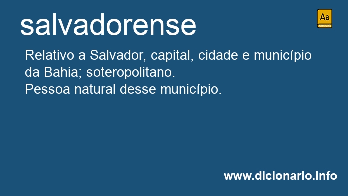 Significado de salvadorense