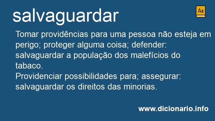 Significado de salvaguardado