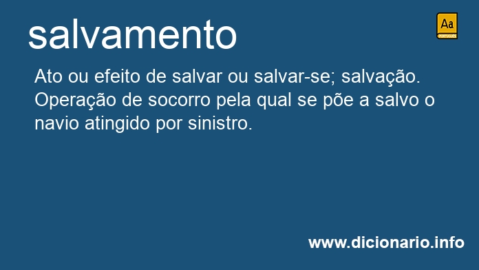 Significado de salvamento