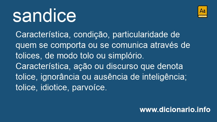 Significado de sandice