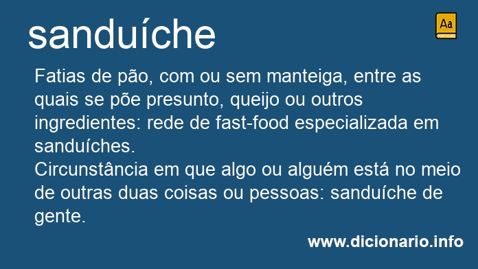 Significado de sanduche