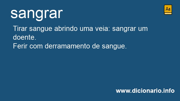 Significado de sangrar