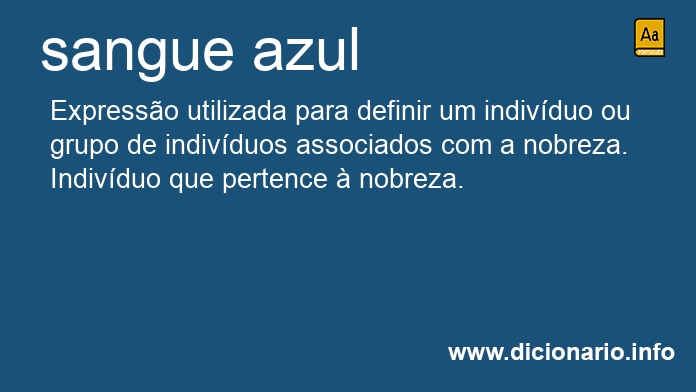 Significado de sangue azul