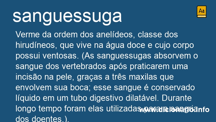 Significado de sanguessugas