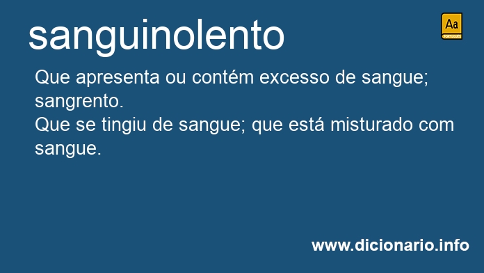 Significado de sanguinolentos
