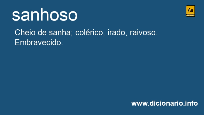 Significado de sanhoso