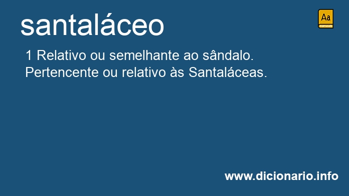 Significado de santalceo