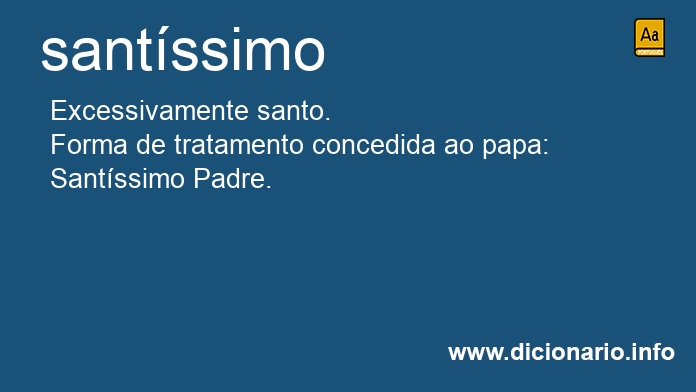 Significado de santssimo