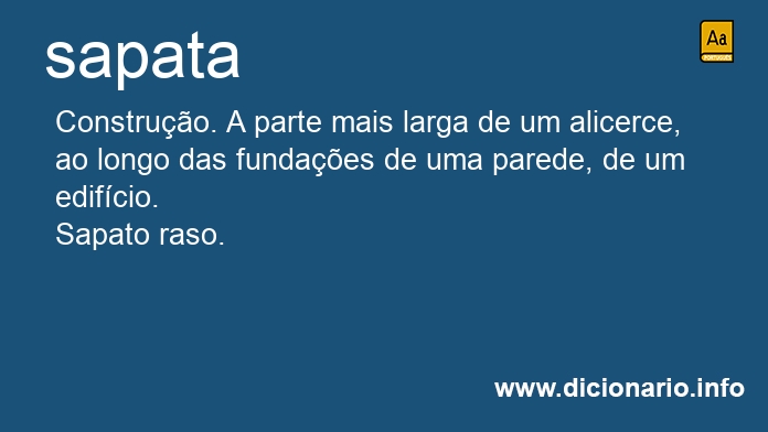Significado de sapata