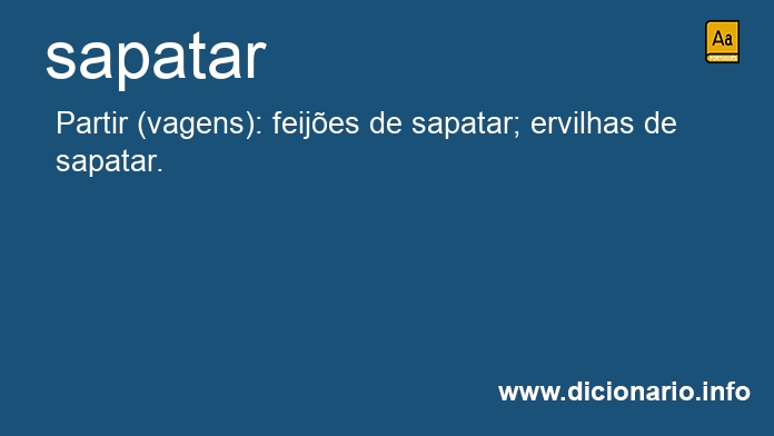 Significado de sapatar