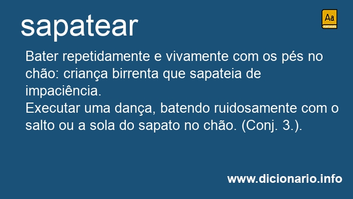 Significado de sapateiam