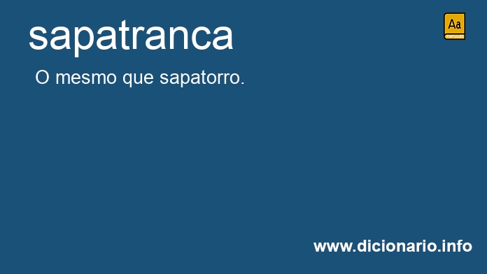 Significado de sapatranca