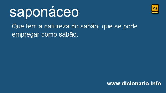 Significado de saponceo