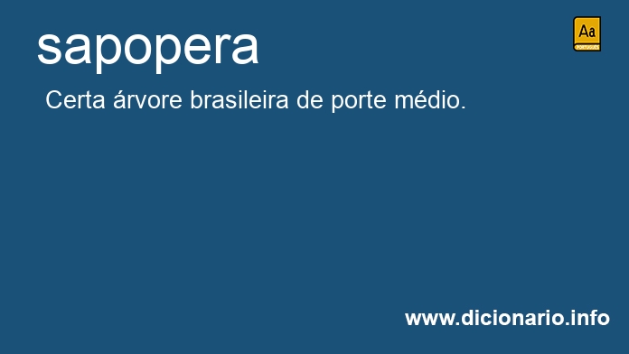 Significado de sapopera