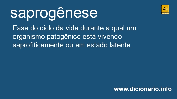 Significado de saprognese