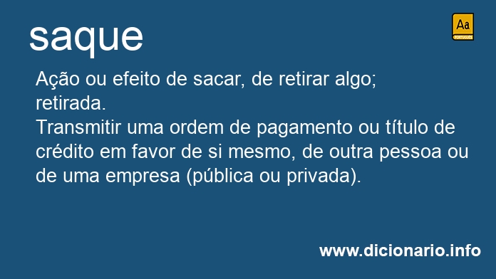 Significado de saque