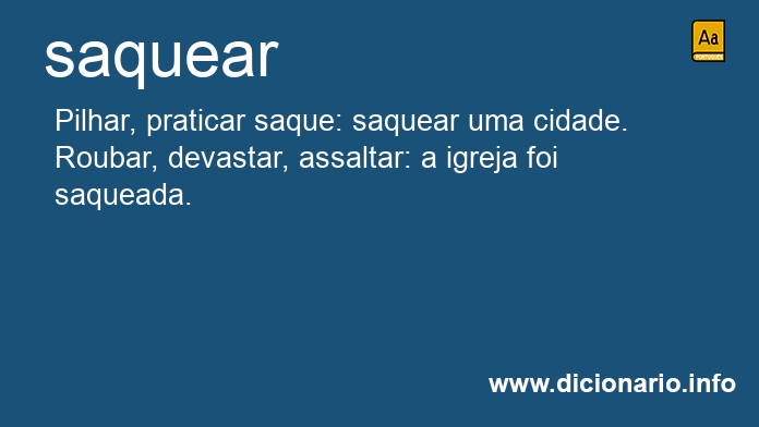 Significado de saqueai