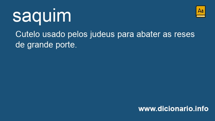 Significado de saquim