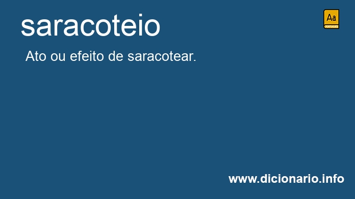 Significado de saracoteios