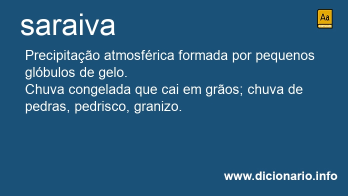 Significado de saraiva