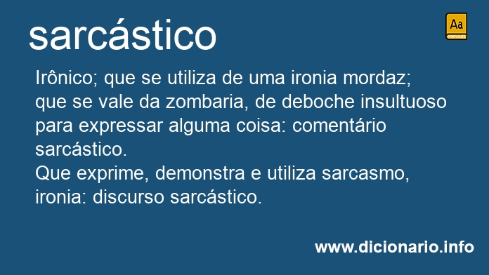 Significado de sarcstica