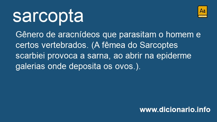 Significado de sarcopta