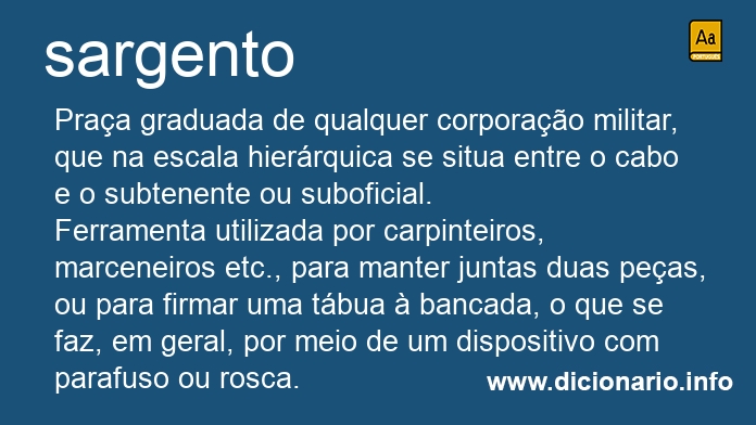 Significado de sargento